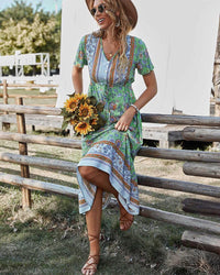 boho dress, boho style, bohemian dress, floral dress, maxi dress, Midi dress, hippie style, spring dress, blue dress, summer dress, Bohemian, beachwear