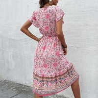 boho dress, boho style, bohemian dress, floral dress, mini dress, Midi dress, hippie style, spring dress, summer dress, Bohemian, beachwear, Women's dresses, Pink dress, Boho chic dress
