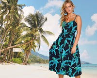 mini dress, Floral dress, dress, sun dress, summer style, summer fashion, sundress, sleeveless, beachwear, vacation style, blue dress, women's casual dress
