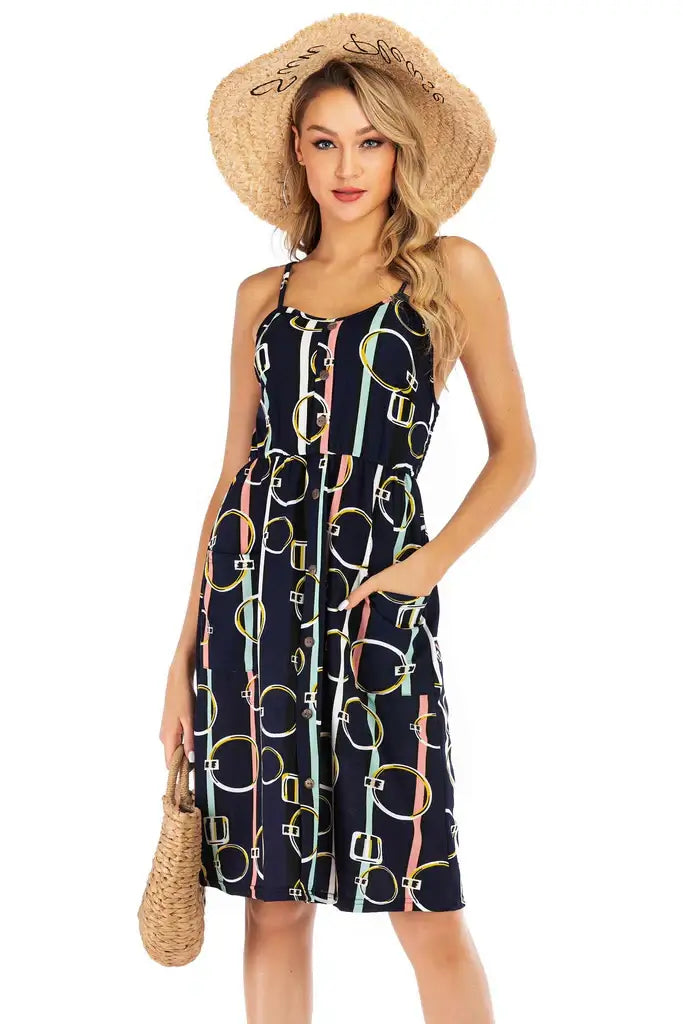 mini dress, short dress, dress, sun dress, summer style, summer fashion, sundress, sleeveless, beachwear, vacation style, black dress, women's casual dress, stripes dress