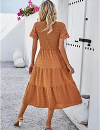 Hallow Eyelet Sleeve Dress