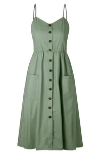 mini dress, solid color dress, dress, sun dress, summer style, summer fashion, sundress, sleeveless, beachwear, vacation style, green dress, women's casual dress