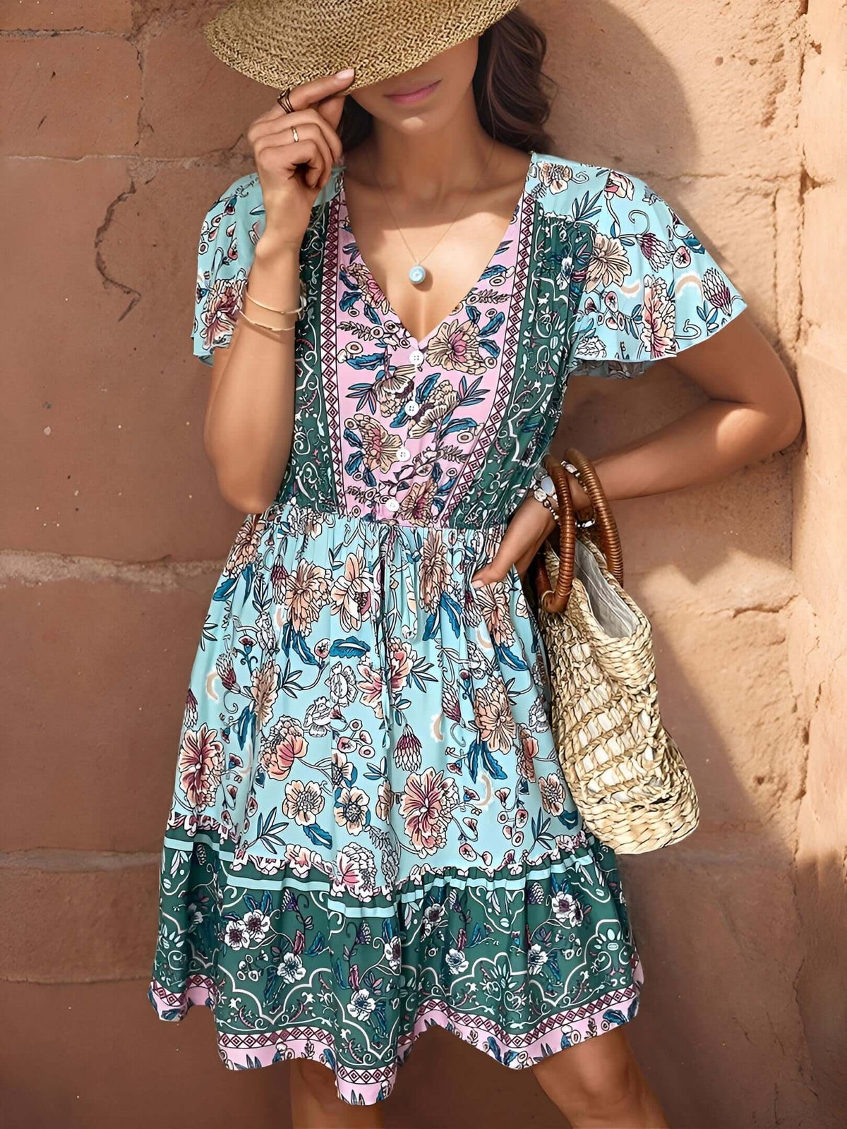 boho dress, boho style, bohemian dress, floral dress, mini dress, Midi dress, hippie style, spring dress, summer dress, Bohemian, beachwear, Women's dresses