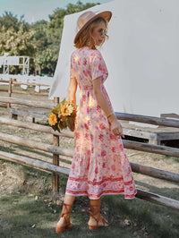 boho dress, boho style, bohemian dress, floral dress, maxi dress, Midi dress, hippie style, spring dress, pink dress, summer dress, Bohemian, beachwear