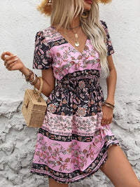 boho dress, boho style, bohemian dress, floral dress, mini dress, Midi dress, hippie style, spring dress, summer dress, Bohemian, beachwear, Women's dresses, Pink dress