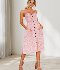 mini dress, Floral dress, dress, sun dress, summer style, summer fashion, sundress, sleeveless, beachwear, vacation style, Pink dress, women's casual dress