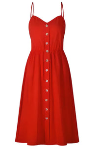 mini dress, solid color dress, dress, sun dress, summer style, summer fashion, sundress, sleeveless, beachwear, vacation style, red dress, women's casual dress