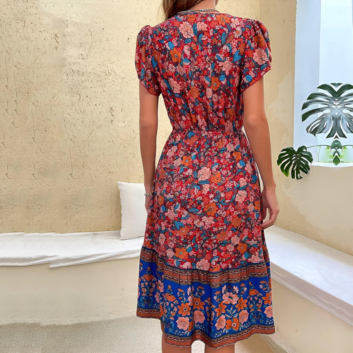 boho dress, boho style, bohemian dress, floral dress, mini dress, Midi dress, hippie style, spring dress, summer dress, Bohemian, beachwear, Women's dresses, blue dress, Boho chic dress