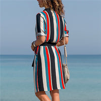 Multi Striped Shirt Dress