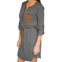 Striped Shirt Dress