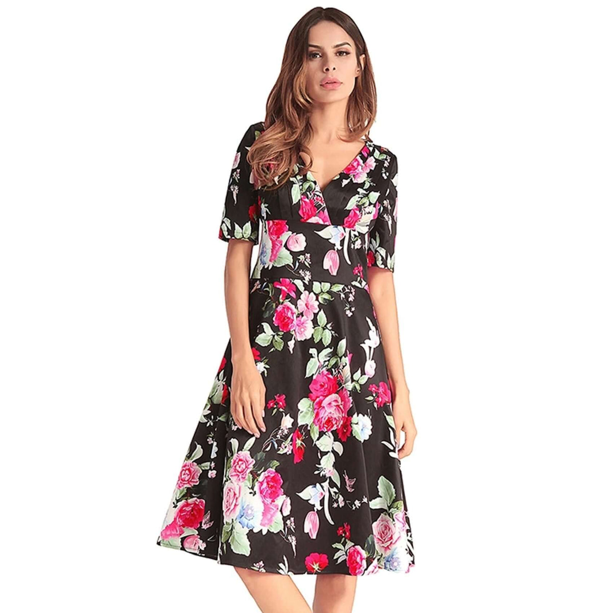 Beautiful Floral Midi Dress