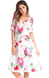 Beautiful Floral Midi Dress