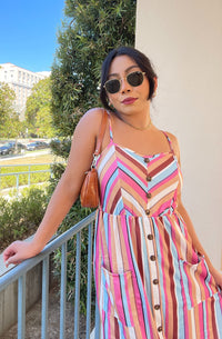 All Stripes Midi Dress