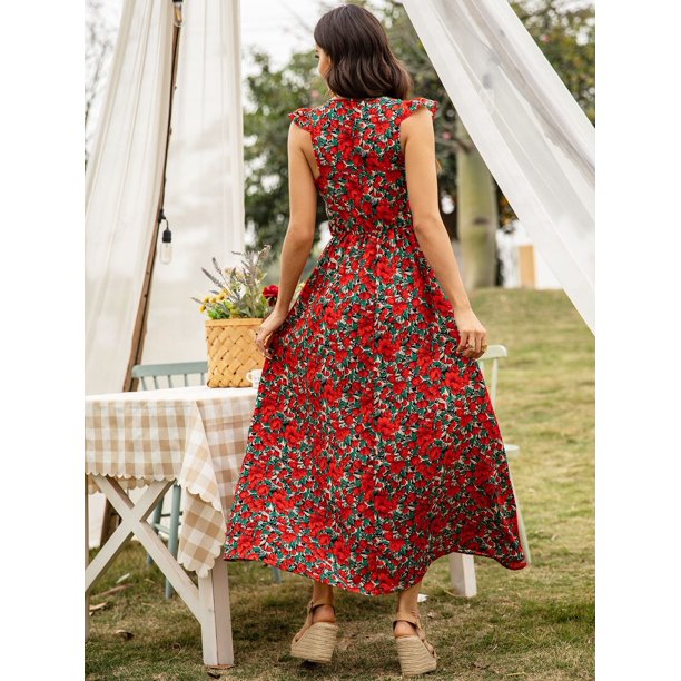 Shirred Long Maxi Dress