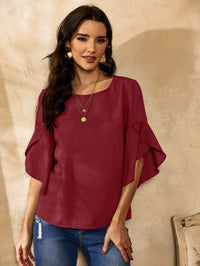 Burgundy blouse