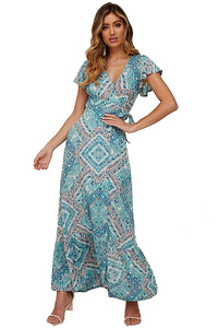Boho Beach Wrap Dress