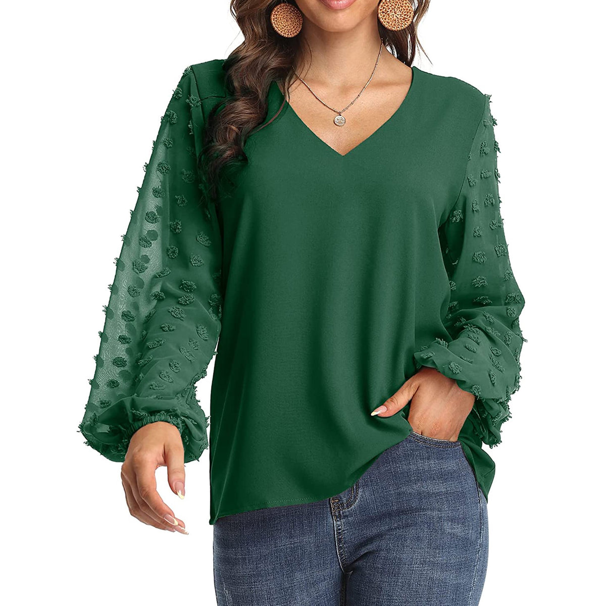 Blouse, tee, top, Women's tops, women's blouses, cute top, beige top, ruffle, trendy, new style, Shirt, office wear, business attire, Office blouse, casual top, business top, two tone top, Trendy office wear for women, long sleeve tops, Swiss dots
