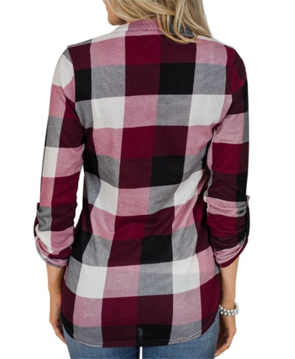 Plaid Long Sleeve Top