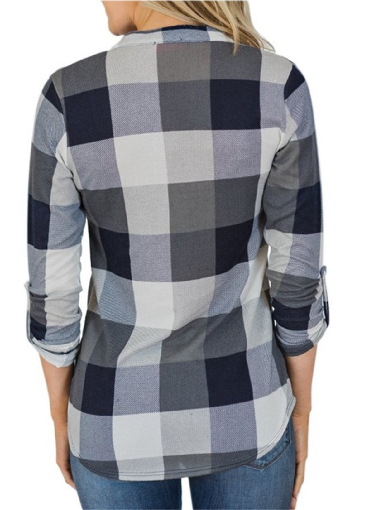 Plaid Long Sleeve Top