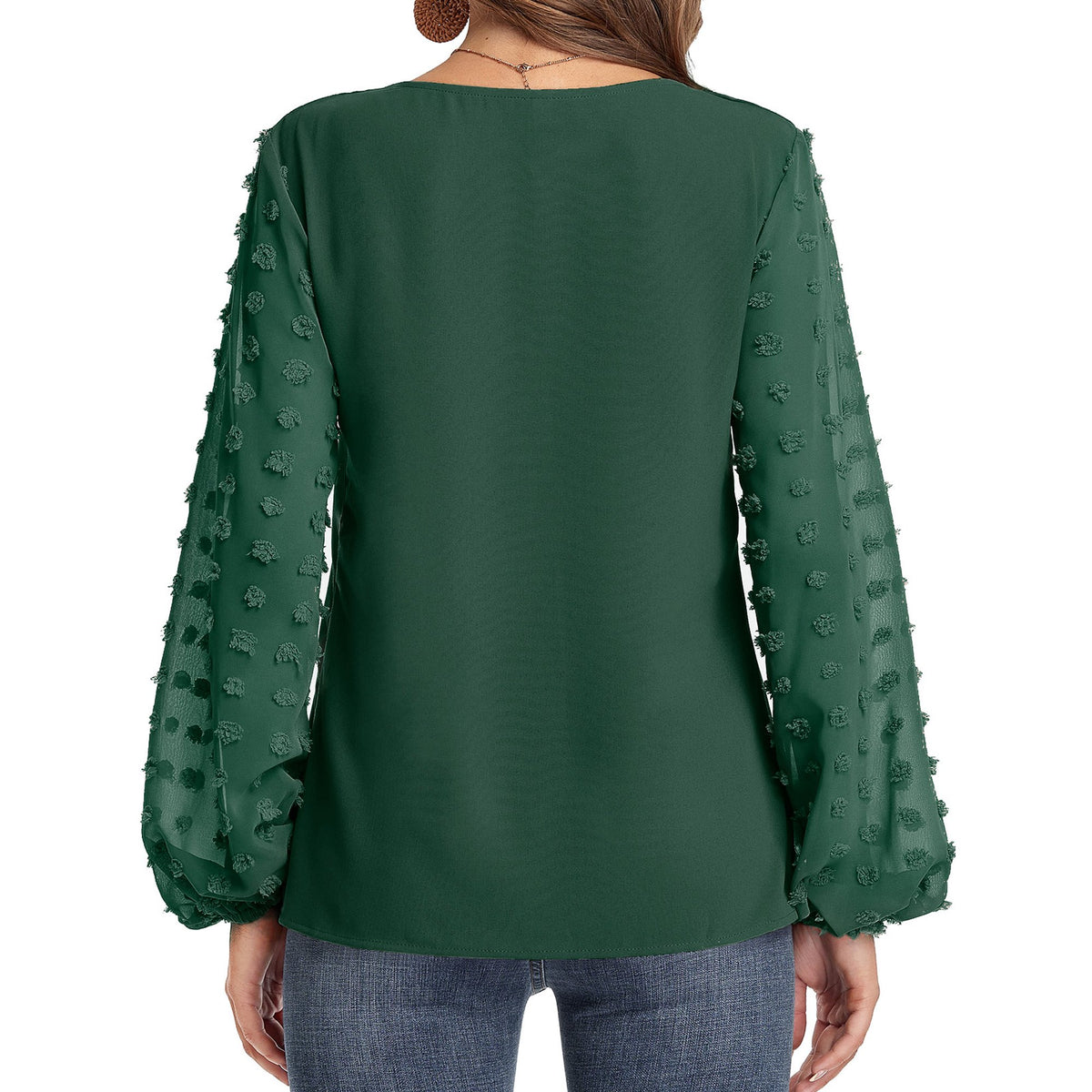 Blouse, tee, top, Women's tops, women's blouses, cute top, beige top, ruffle, trendy, new style, Shirt, office wear, business attire, Office blouse, casual top, business top, two tone top, Trendy office wear for women, long sleeve tops, Swiss dots