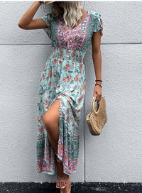boho dress, boho style, bohemian dress, floral dress, maxi dress, Midi dress, hippie style, spring dress, summer dress, Bohemian, beachwear, Women's dresses, Bohemian wedding guest dresses, chic clothing, boho maxi dress, Green Dress, Affordable boho dres