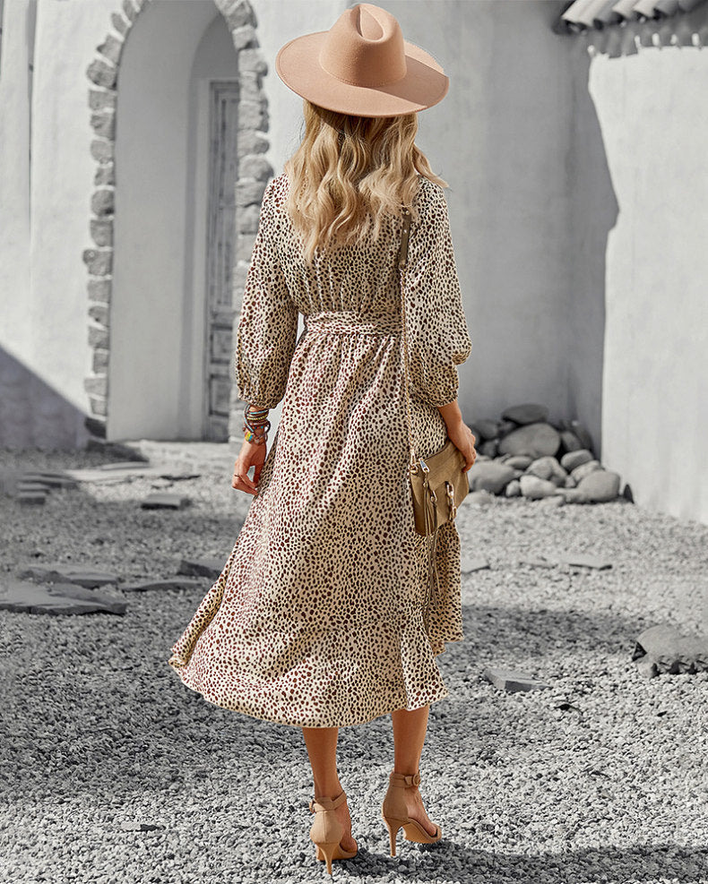 Long Sleeve Flowy Midi Dress