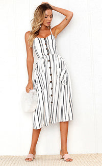 All Stripes Midi Dress