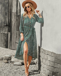 Long Sleeve Flowy Midi Dress