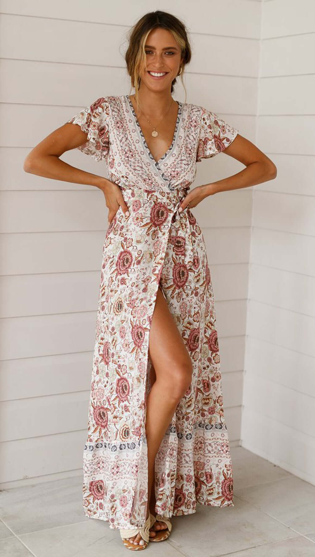 Boho Beach Wrap Dress