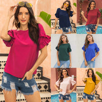 Ruffle Tier Sleeve Blouse