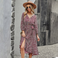 Long Sleeve Flowy Midi Dress