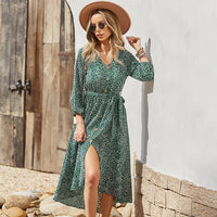 Long Sleeve Flowy Midi Dress