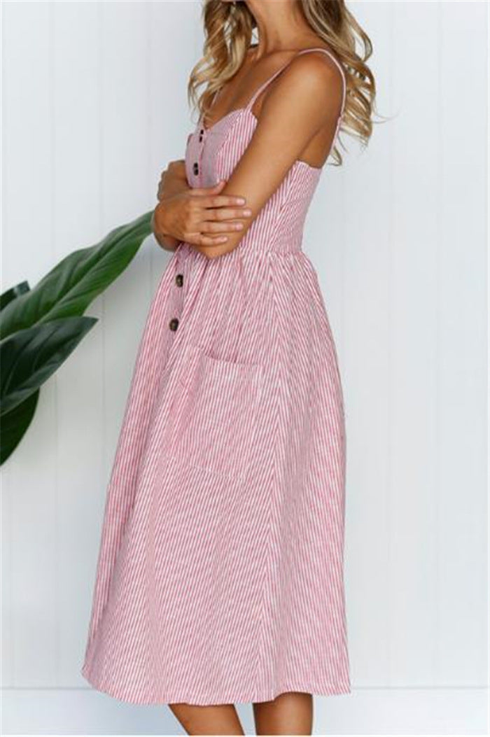 All Stripes Midi Dress