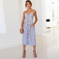 All Stripes Midi Dress