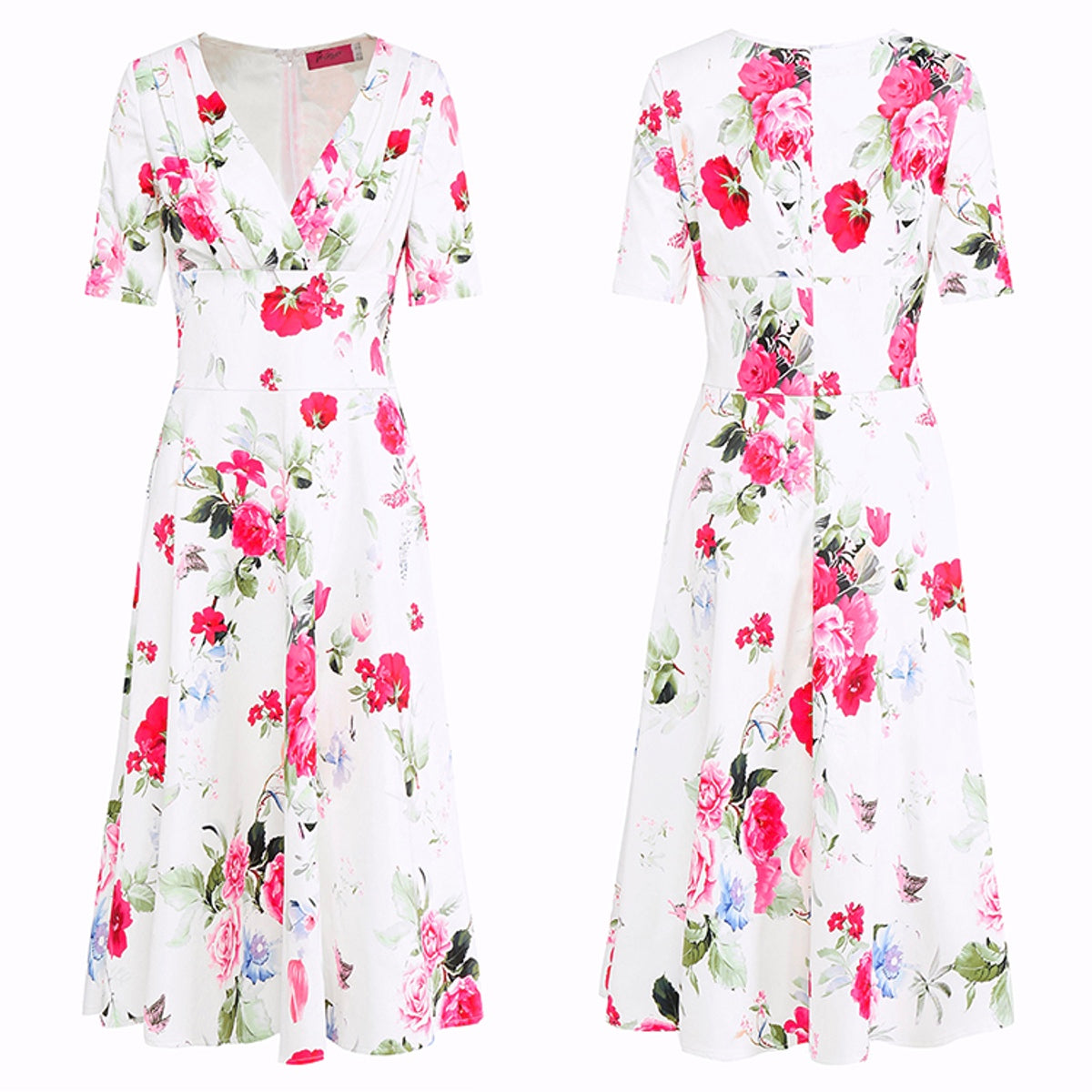 Beautiful Floral Midi Dress