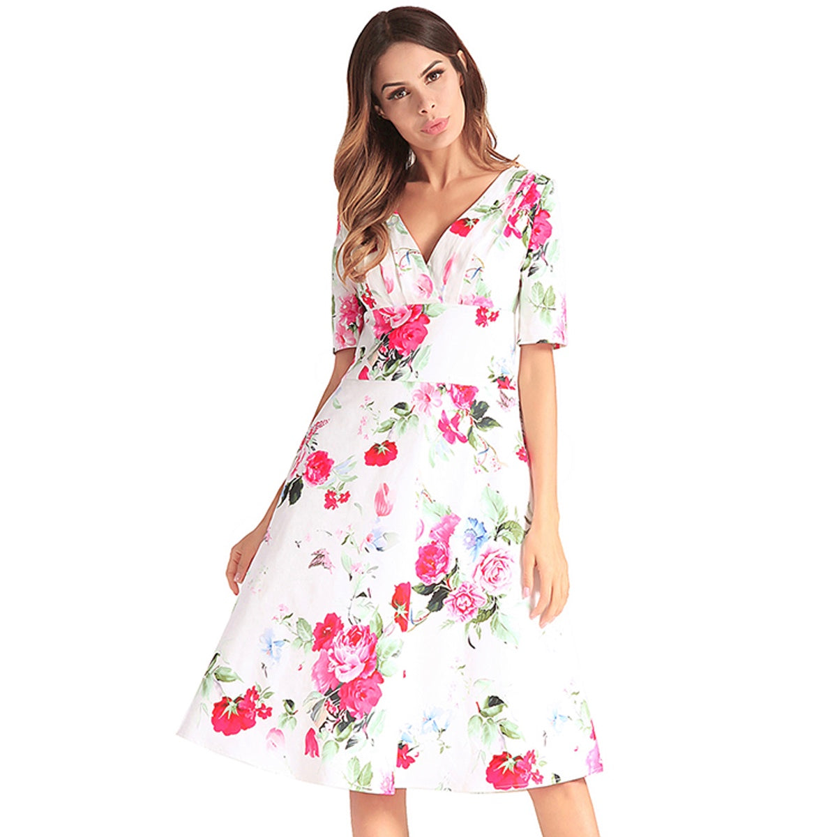 Beautiful Floral Midi Dress