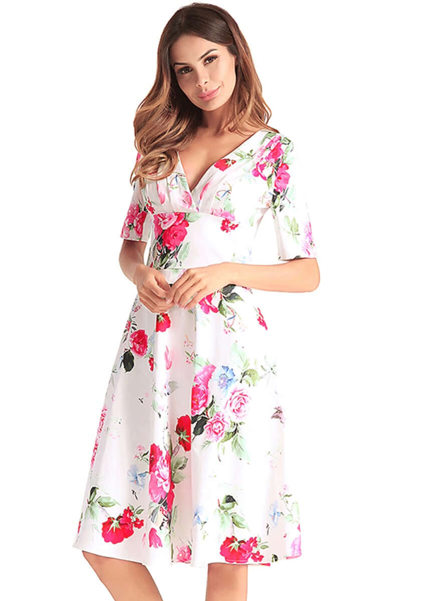 Beautiful Floral Midi Dress