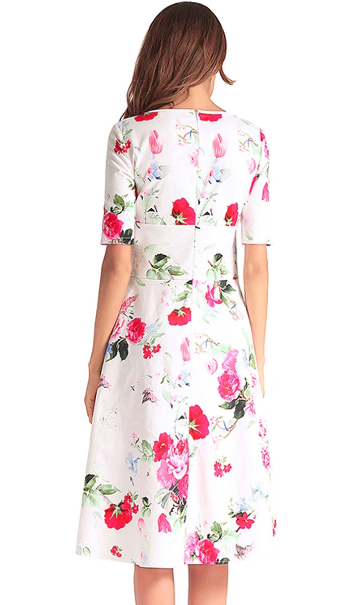 Beautiful Floral Midi Dress