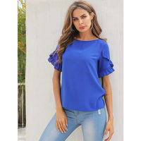 Ruffle Tier Sleeve Blouse