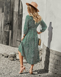 Long Sleeve Flowy Midi Dress