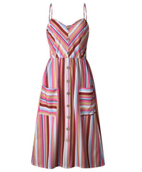 All Stripes Midi Dress