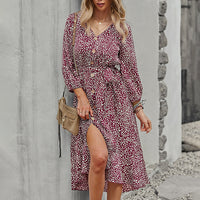 Long Sleeve Flowy Midi Dress