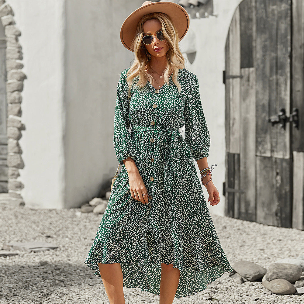 Long Sleeve Flowy Midi Dress