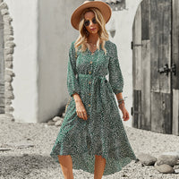 Long Sleeve Flowy Midi Dress