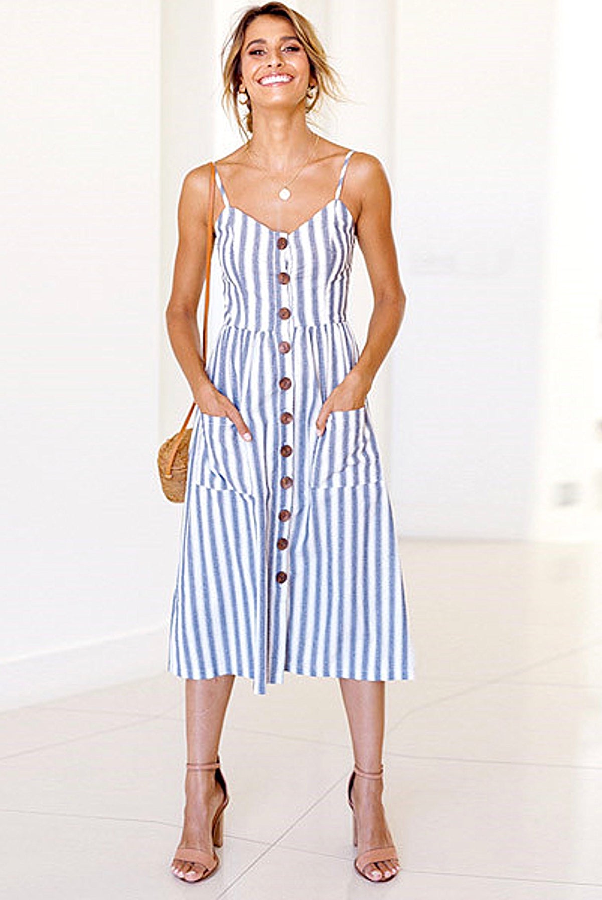All Stripes Midi Dress