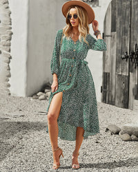 Long Sleeve Flowy Midi Dress