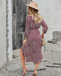Long Sleeve Flowy Midi Dress