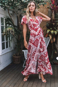 Boho Beach Wrap Dress