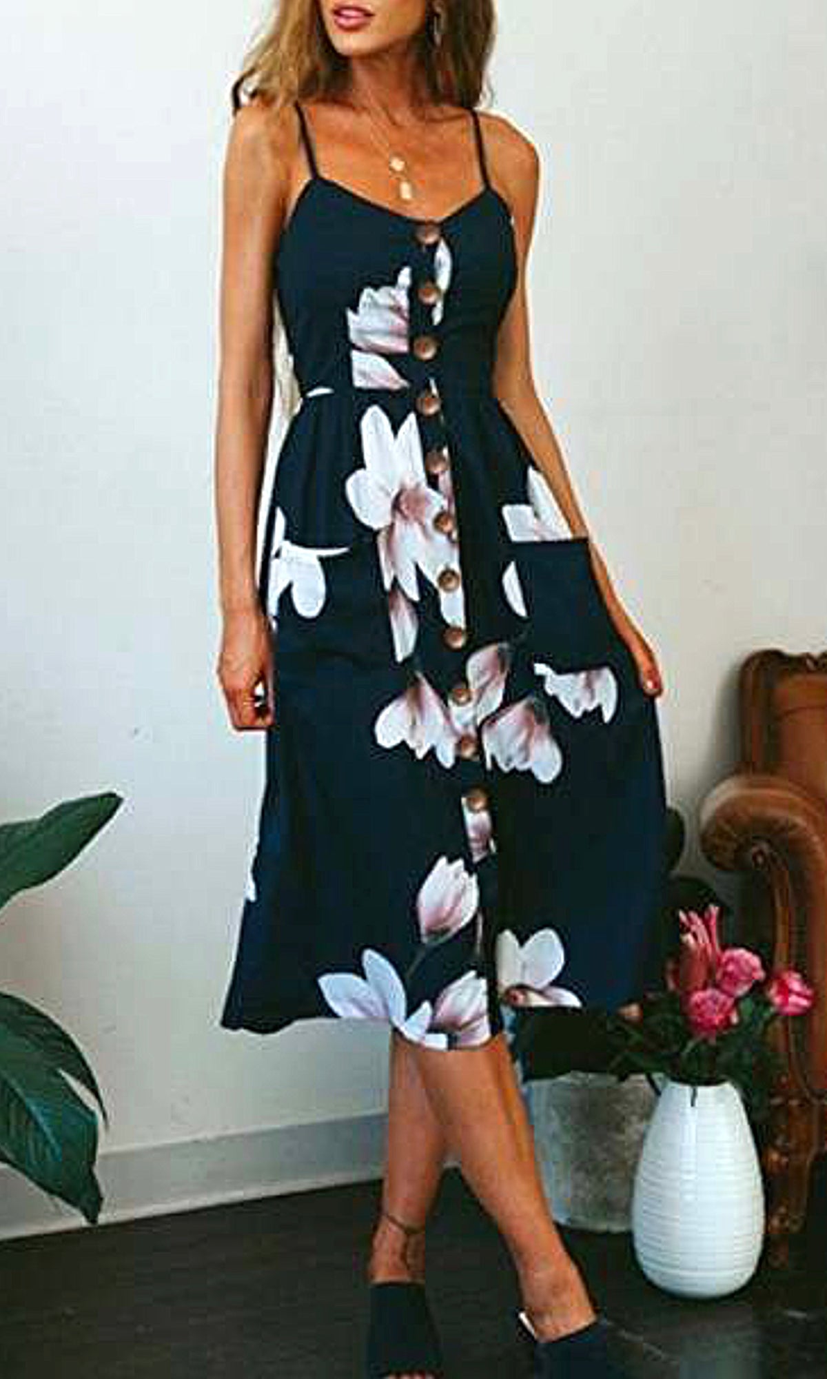 mini dress, Floral dress, dress, sun dress, summer style, summer fashion, sundress, sleeveless, beachwear, vacation style, blue dress, women's casual dress