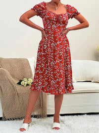 Lady in Red Midi Dress